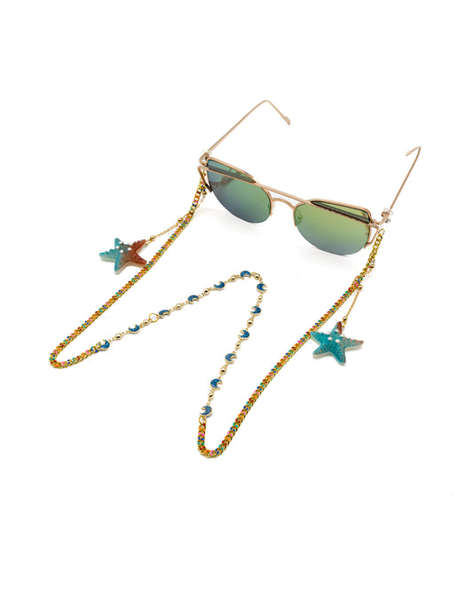 Atlantis Sea-Star Spectacle Symphony Eyewear Elegant Chain with Arabian Moons for Women