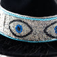 Beaded Blue-Eye Black Brim Hat