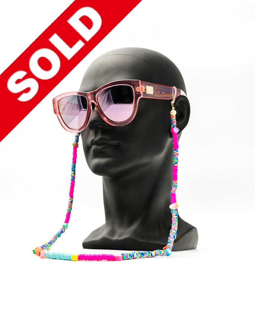 Casual Candy Colors Sunglasses Chain for Women