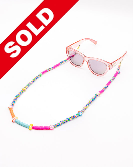 Casual Candy Colors Sunglasses Chain for Women