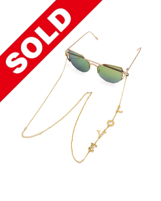 Golden Love Elegant Stainless Steel Eyewear Chain for Women