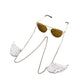 Heavenly Halo Stainless Steel Eyewear Elegant Chain with Angel Wings for Women