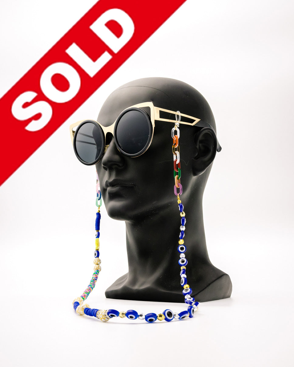 Elegant Luxurious Blue sunglasses Chain for Women