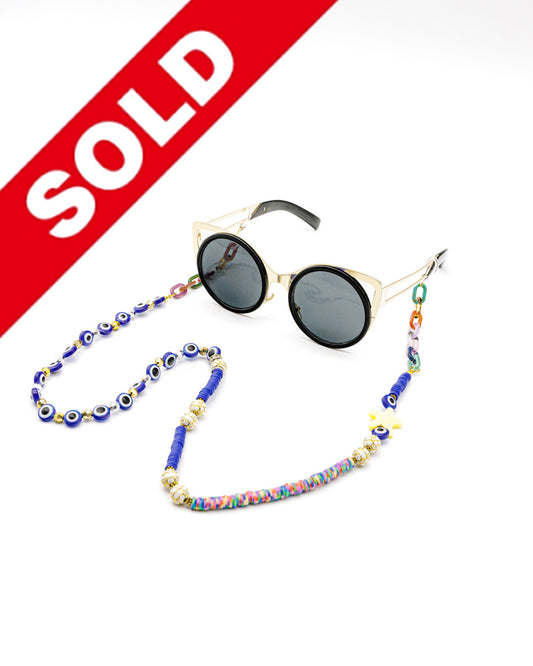 Elegant Luxurious Blue sunglasses Chain for Women