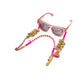 Pink Luxe Eyewear Casual Chain with Gold Coffee Bean Charms for Women