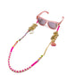 Pink Luxe Eyewear Casual Chain with Gold Coffee Bean Charms for Women