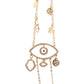 Queen's Secret: Arabian Crystal-Embellished Gold Stainless Steel Eyewear Chain