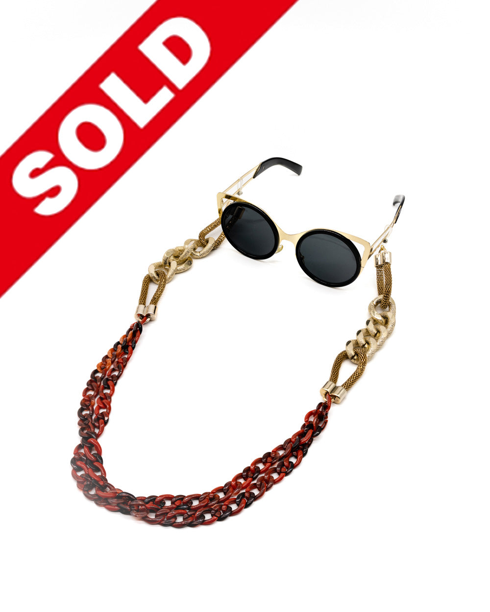 Elegant Red Dragon Eyewear Chain for Women