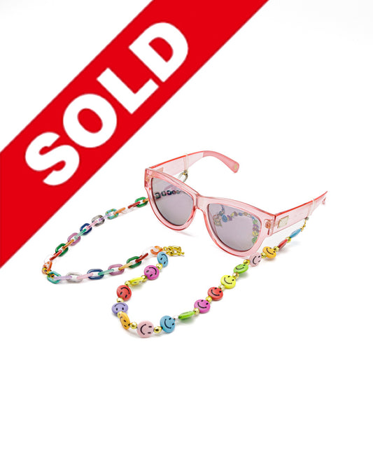 Casual Smiley Faces Sunglasses Chain for Women