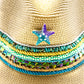 Summer Elegance: 14-inch Beaded Brim Hat