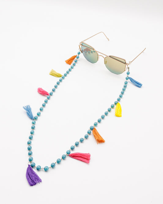 Casual Blue Pearls Sunglasses Chain for Women