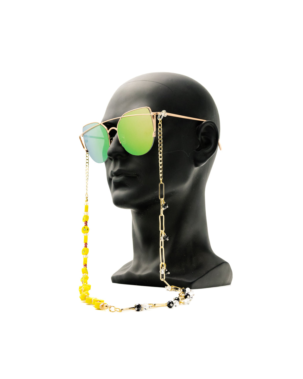 Casual Emojis Sunglasses Stainless Steel Chain for Women