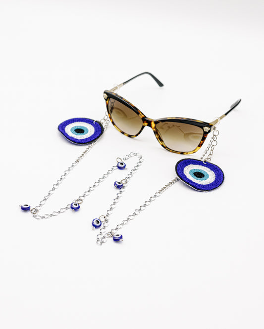 Elegant Evil Eyes Sunglasses stainless steel Chains/Straps for Women