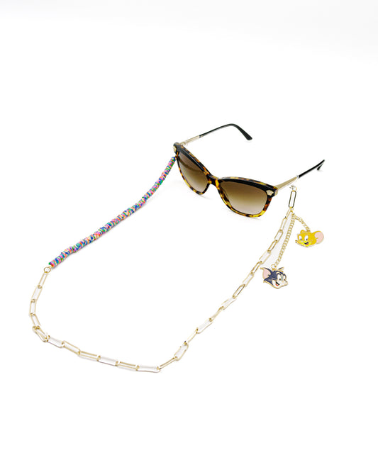 Casual Tom and Jerry Sunglasses Stainless Steel Chain for Women